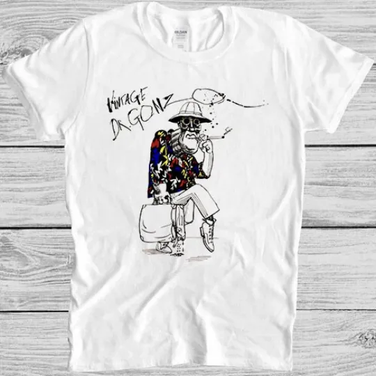 Discover Dr Gonz Cartoon Art Hunter Thompson Movie Film Music Meme Gift Tee T Shirt M1201