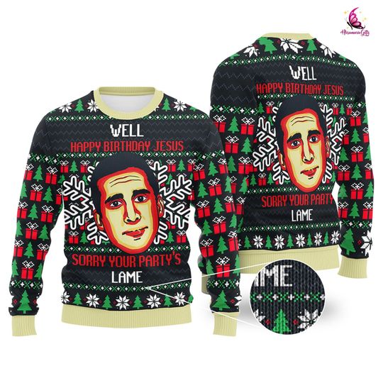 Discover Michael Scott Ugly Xmas Sweater Shirt | The Office Xmas Sweatshirt | Well Happy Birthday Jesus Sorry Your Party'S So Lame Sweater