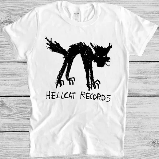Discover Vinyl Records T Shirt Seattle Record Store Music Cat Hellcat Cool Tee M38