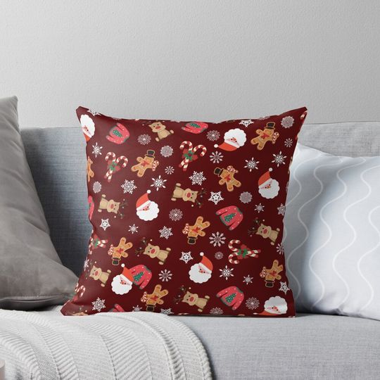 Discover Red Christmas with Santa wallpaper Pillow