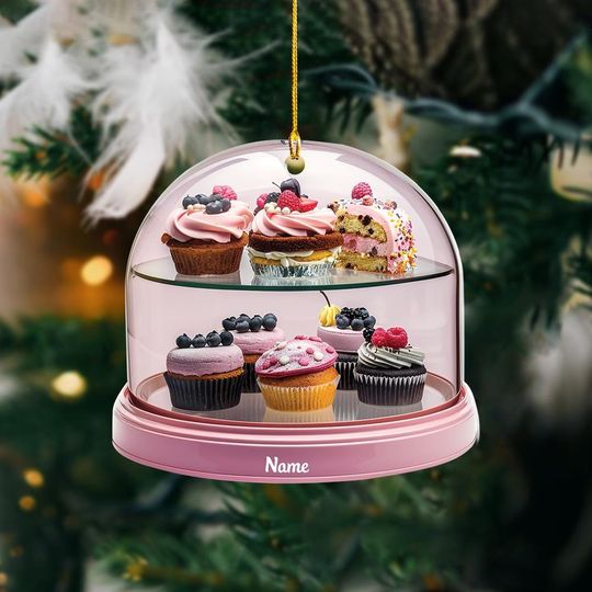 Discover Personalized Cake Display Case Christmas Ornament, Baking Lovers Ornament, Baker Gift, Bakery Holiday Ornament Decor
