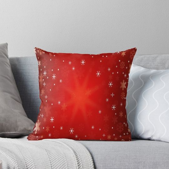Red Christmas Design Pillow