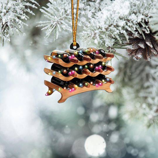 Discover Wine Rack Ornament, Wine Rack Christmas Ornament, Wine Lovers Ornament Gift, Wine Drinkers Ornament Decor