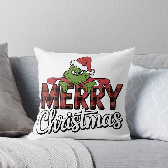 Discover funny character Christmas, Merry Christmas Pillow