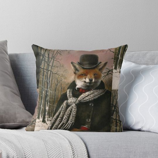Discover Victorian Fox In Winter  Pillow