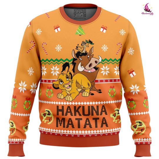 Discover The Lion King Ugly Christmas Sweatshirt | Simba And Pumba The Lion King Ugly Sweater