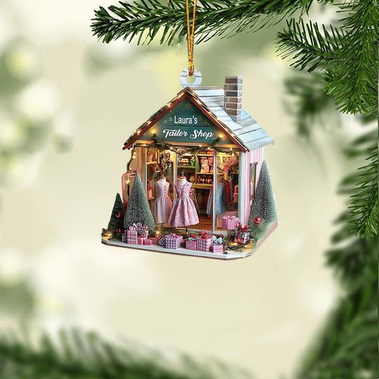 Discover Tailor Shop Christmas Ornament, Sewing Shop Ornament, Sewing Room Ornament, Tailor Ornament Gift, Sewing Lovers Ornament Gift TD-1127-YMXM