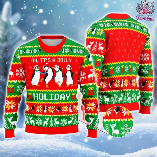Discover Mary Poppins Penguin Ugly Sweatshirt | Ugly Christmas Sweatshirt