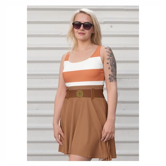 Anxiety Costume Inside out Purple Polka Dot Party Dress Skater