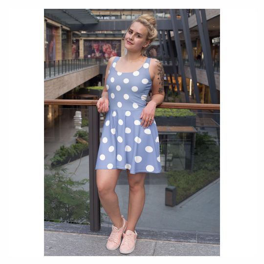 Envy Costume Inside out Purple Polka Dot Party Dress Skater