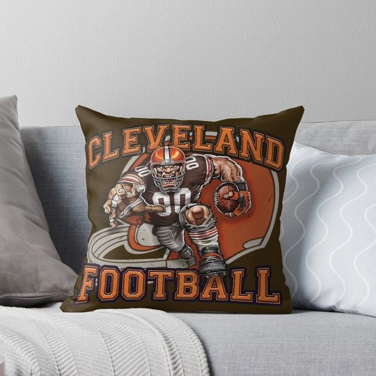 Discover Cleveland Football Pillow