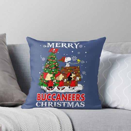 Merry Buccaneers Christmas  Pillow