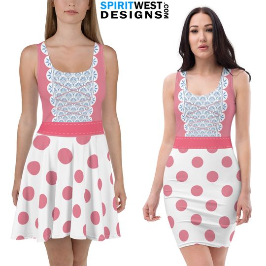 Bo Peep Costume Skater Dress | Cosplay Toy Story Halloween Costume | Dance Costume | RunDisney Costume | Activewear