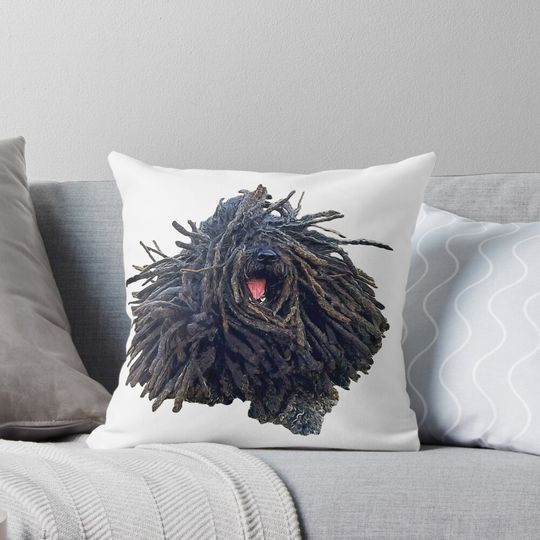 Discover Hungarian Puli Puppy Dog Dreadlocks Pillow