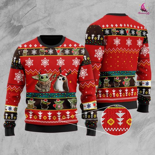 Discover Yoda Ugly Christmas Sweater | Yoda Christmas | Yoda Ugly Sweater
