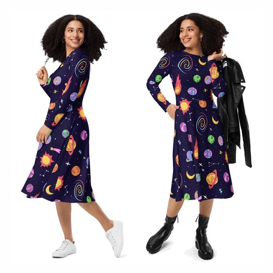 Discover Ms. Frizzle Solar System Women's Dress, Book Character Day for Teachers, Magic School Bus Costume, Planets Solar System, Halloween Cosplay