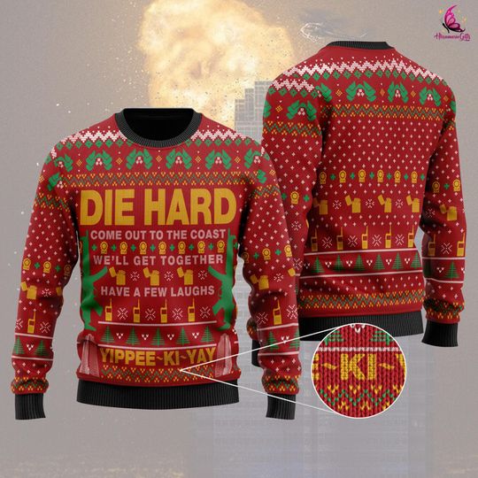 Die Hard Xmas Ugly Sweater | Nakatomi Plaza | Christmas Ugly Sweater