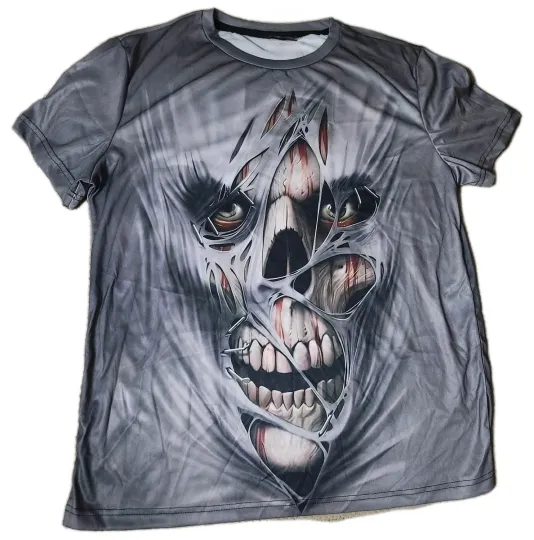 Discover Zombie Skull Horror Halloween 3D Shirt