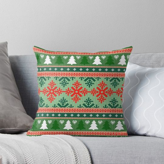 Discover Christmas pattern 2020 Pillow