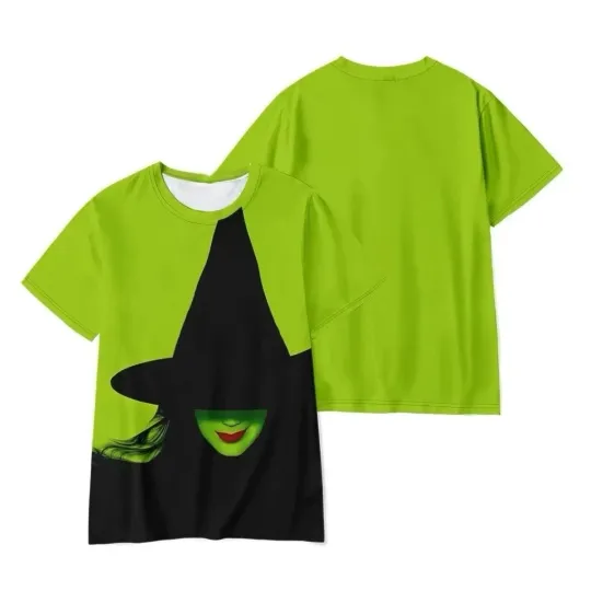 Wicked witch women’s 3d print short sleeve Halloween T-shirt size
