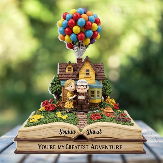 Carl And Ellie Shaped Acrylic Plaque, Up Movie Love Sign, Disney Couple Keepsake, My Greatest Adventure Gift, Romantic Display Decor