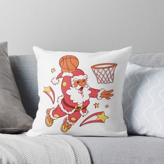 Discover Basket Santa Christmas design Pillow