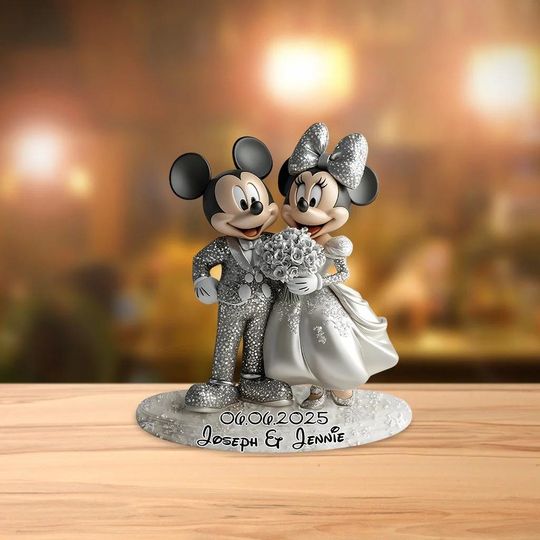 Discover Custom Mickey And Minnie Shaped Acrylic Plaque, Disney Couple Love Sign, Romantic Cartoon Keepsake, Mickey Minnie Gift, Disney Display
