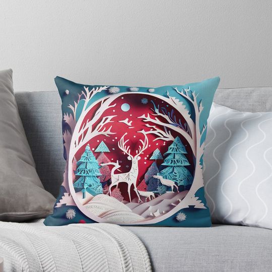 Discover Christmas with paper Pillow