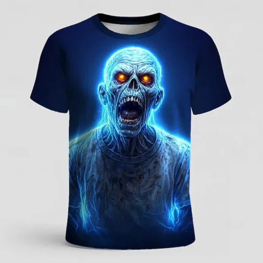 Discover Halloween Men’s Zombies T-Shirt – 3D Horror Graphic Tee