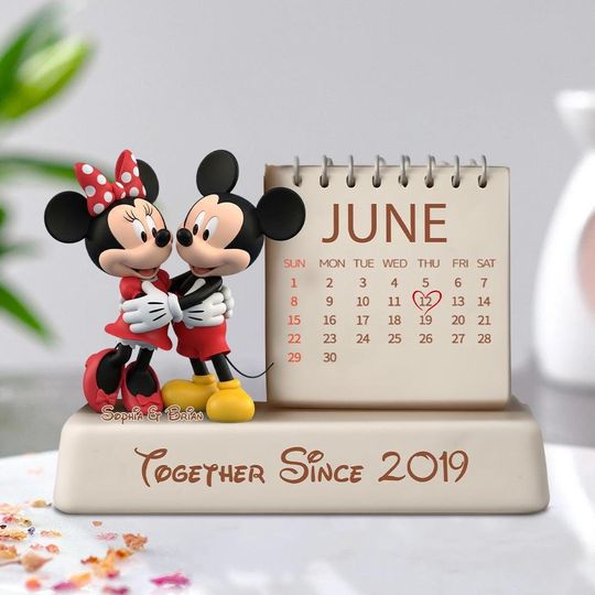 Discover Personalized Cartoon Couple Acrylic Plaque | Custom Mickey & Minnie Couple Gift | Romantic Anniversary or Wedding Decor