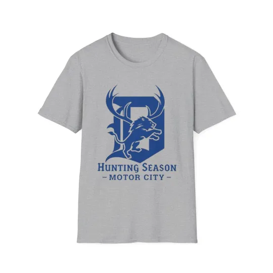 Discover Detroit Lions Old English D Hunting Season T Shirt Motor City Unisex Tee