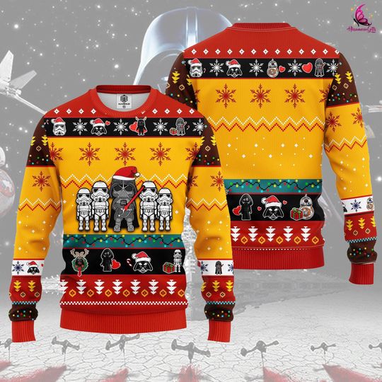 Darth Vader Ugly Xmas Sweater | The Mandalorian Ugly Christmas Sweater