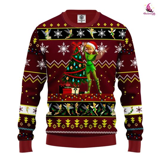 Tinkerbell Ugly Sweater, Merry Christmas Ugly Christmas Sweater