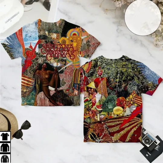 Discover Santana Abraxas Album Cover 3D T Shirt All Size