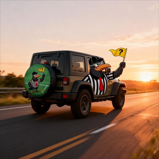 Baltimore Ravens Football Spare Tire Cover, Football Fan Gift for Dad Husband