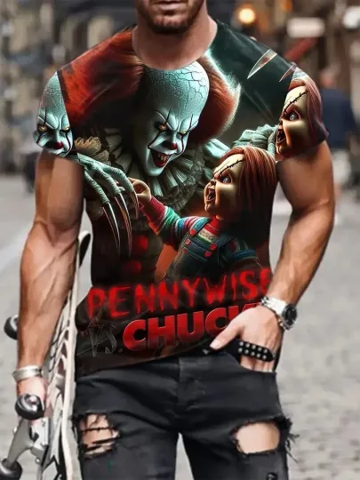 Discover Halloween Spooky Jack-o_-Lantern 3D T-shirt All Over