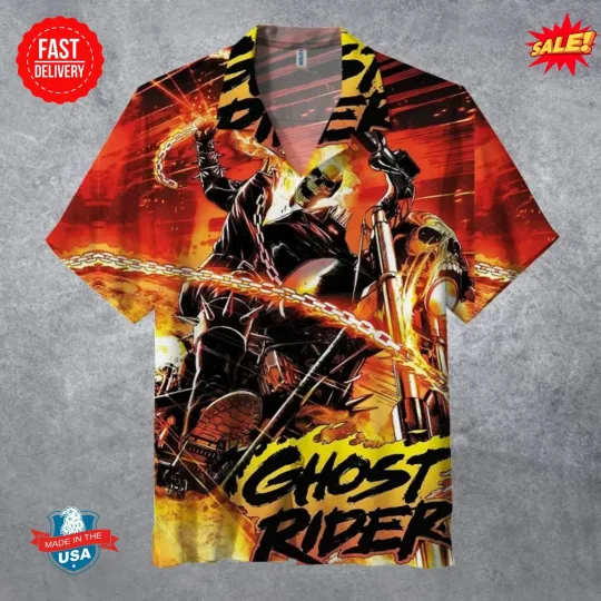 Ghost Rider Unisex Hawaiian Shirt