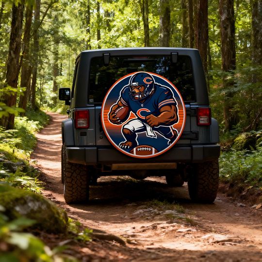 Discover Chicago Bears Football Spare Tire Cover, Gift for Dad Husband Bears Fans