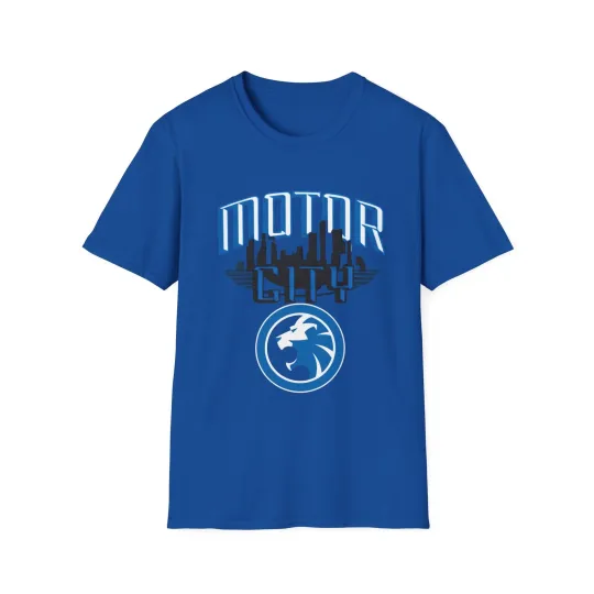 Discover Motor City Detroit Lions T-Shirt Vintage Style Tee with Skyline