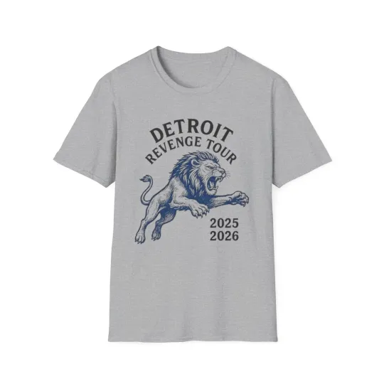 Discover Detroit Lions Revenge Tour 2025-2026 T Shirt Unisex Tee Football Fan Gear