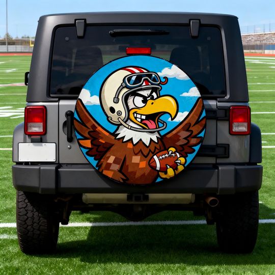 Discover Philadelphia Eagles Football Spare Tire Cover, Gift for Football Fans