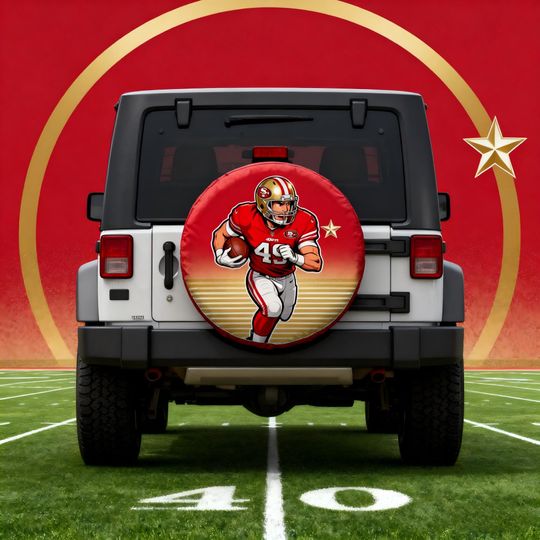 Discover San Francisco 49ers Football Spare Tire Cover, Gift for Football Fans