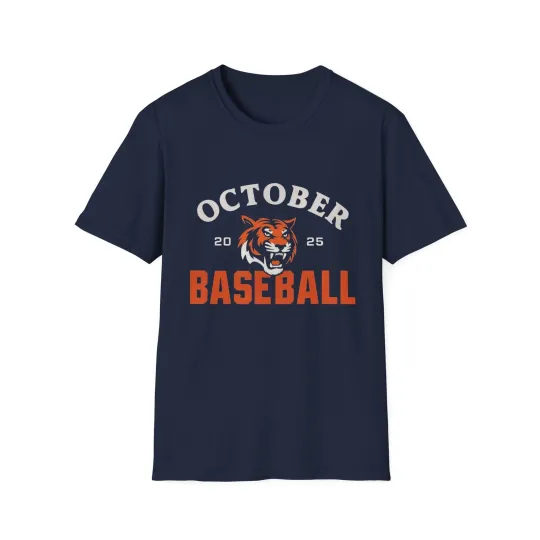 Detroit Tigers October Baseball T-Shirt 2025 Playoffs Tee
