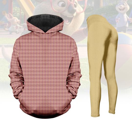 Dr. Fuzzby Cosplay Hoodie Leggings Set, Disney Zootopia 2 Hoodie, Animal Kingdom Hoodie, Nick Wilde Costume, Cartoon Characters Women Outfit
