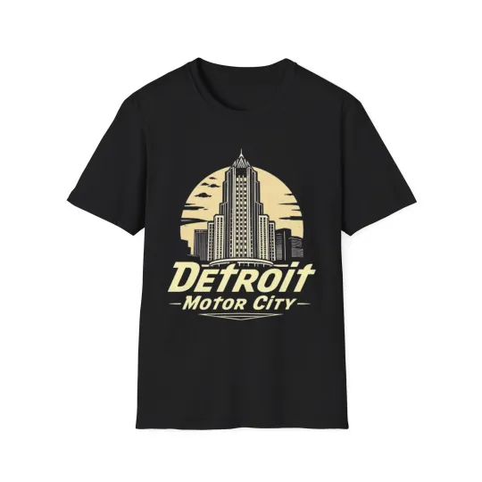 Discover Detroit Motor City T Shirt Unisex Tee Vintage Style Urban Streetwear