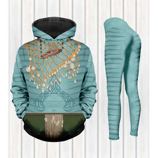 Ronal Avatar Cosplay Hoodie Leggings Set, Avatar Metkayina Costume, The Way of Water Hoodie, Animal Kingdom The World of Avatar Women Outfit