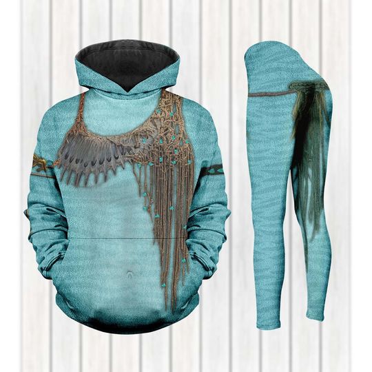 Tsireya Avatar Cosplay Hoodie Leggings Set, Avatar Omaticaya Costume, The Way of Water Hoodie, Animal Kingdom The World of Avatar Fan Outfit