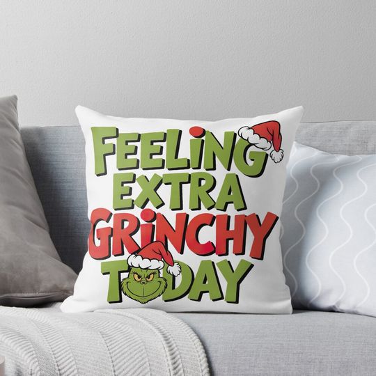 Discover Feeling extra Grin today, Merry Christmas Pillow