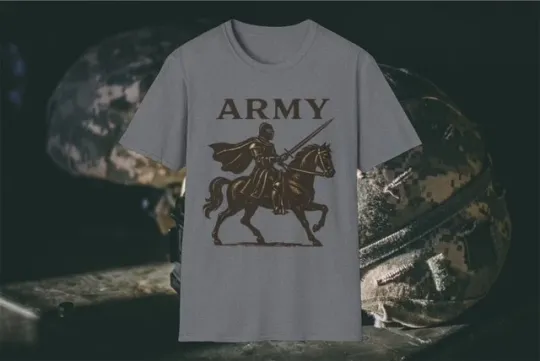 Discover Retro Army Black Knights T-Shirt Unisex Military Graphic Tee West Point USA