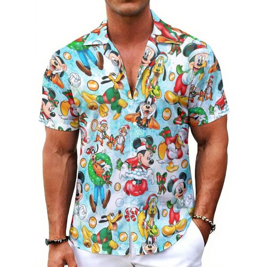 Discover Mickey Mouse Christmas Hawaiian Shirt - Disneyland Vacation Apparel